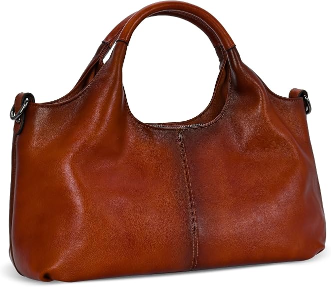 Soft Leather Purse for Women Satchel Handbags Crossbody Shoulder Bag | Genuine Leather Top Handle Bag Designer Hobo Medium Size Pocketbooks Luxury Classy Bag