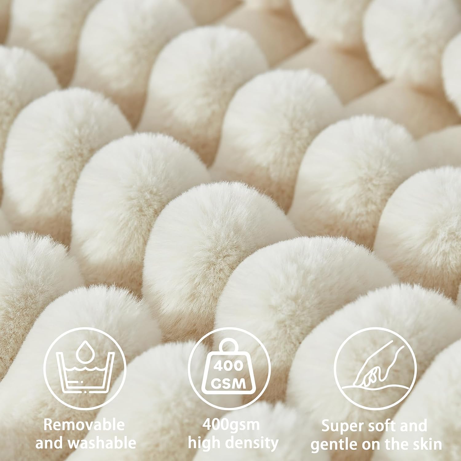 Headboard Pillow + A Long Neck Roll Pillow Body Pillow，Faux Fur Headboard Wedge Pillow with Removable Cover